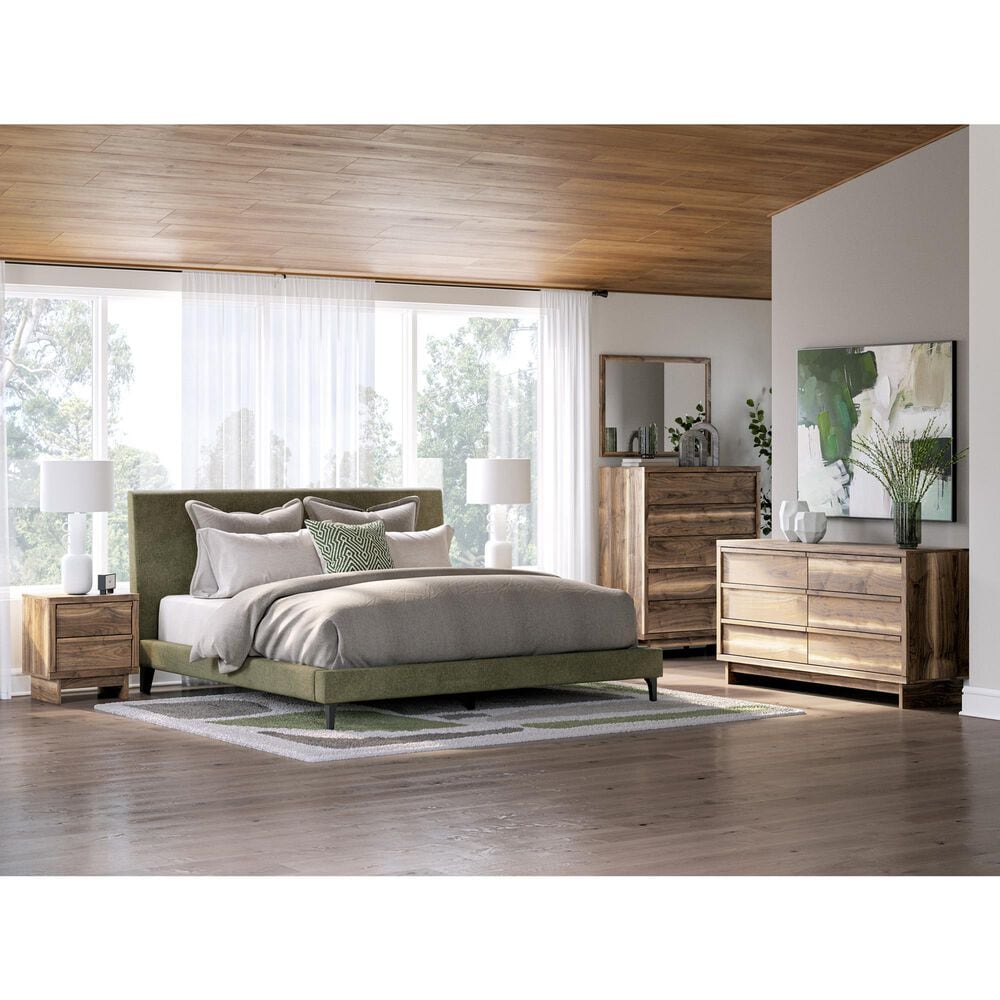 Ashley Chirason Dresser Mirror in Warm Natural Brown, , large