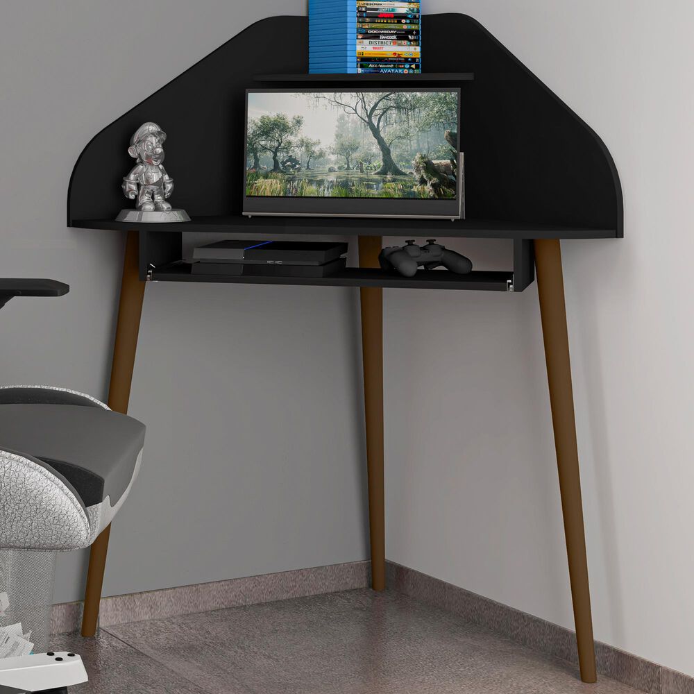 Dayton Bradley 2-Piece Cubicle Section Desk in Black, , large