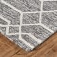Feizy Belfort Charcoal and Ivory 12" x 15" Area Rug, , large
