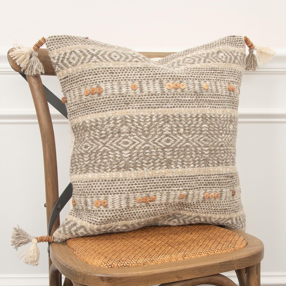 Rizzy Home Stripe 20" Pillow Cover in Natural, , large
