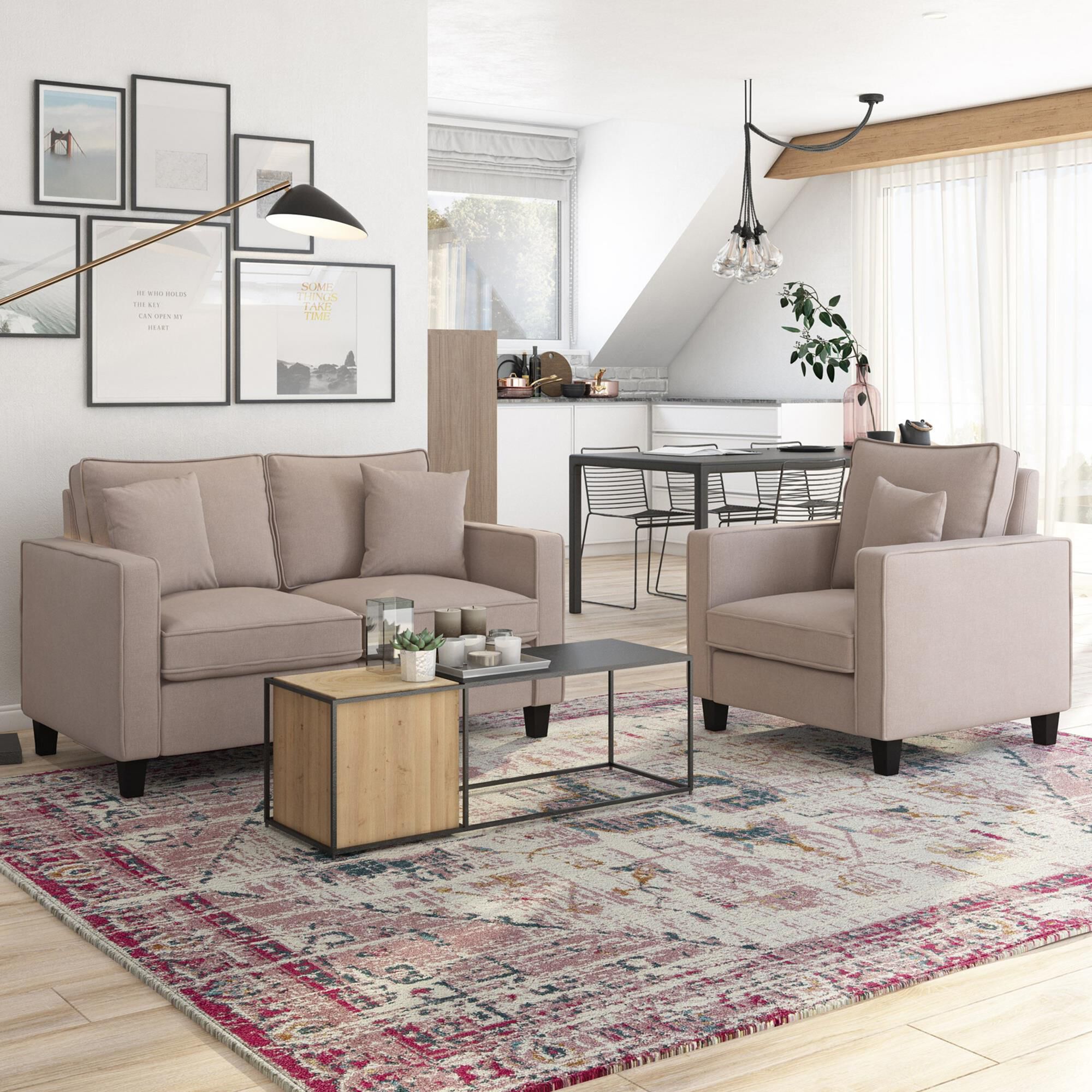 2 piece loveseat outlet and chair set