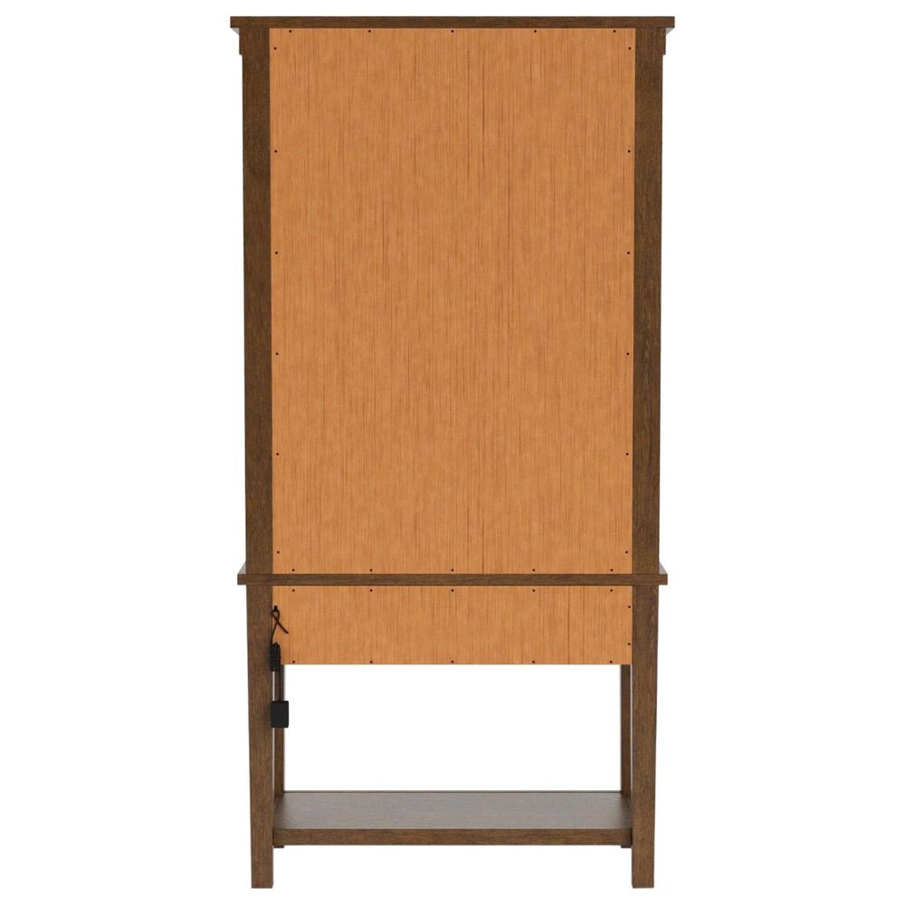 Wycliff Bay Calhoun 2-Piece Writing Desk and Bookcase Set in Whiskey Oak, , large
