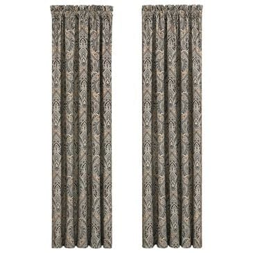 Royal Court Maren 100" x 84" Window Panel Pair in Antique Gold, Beige and Chocolate, , large