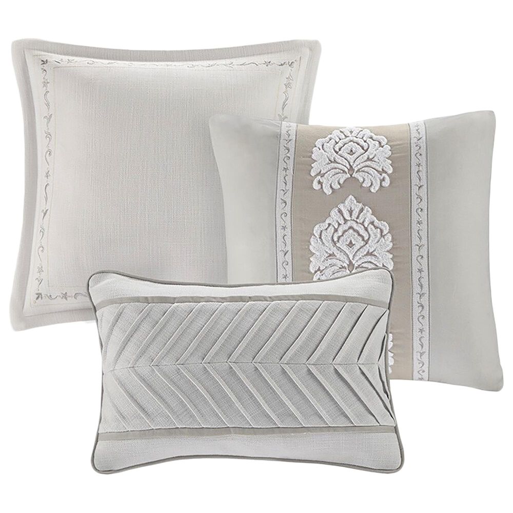 Hampton Park Manor 8-Piece Queen Comforter Set in Grey, , large