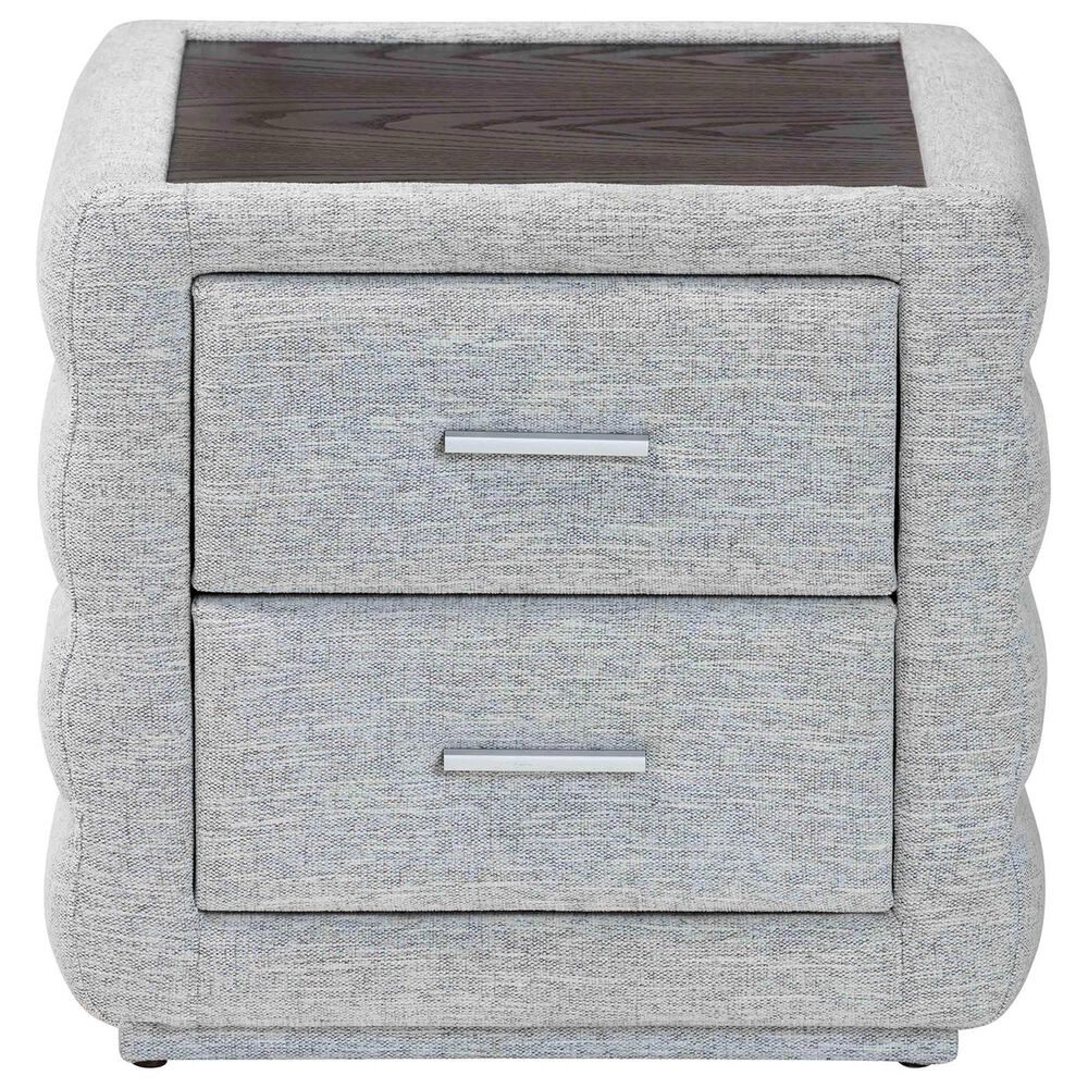 Baxton Studio Cadmus 2-Drawer Nightstand in Light Grey, , large
