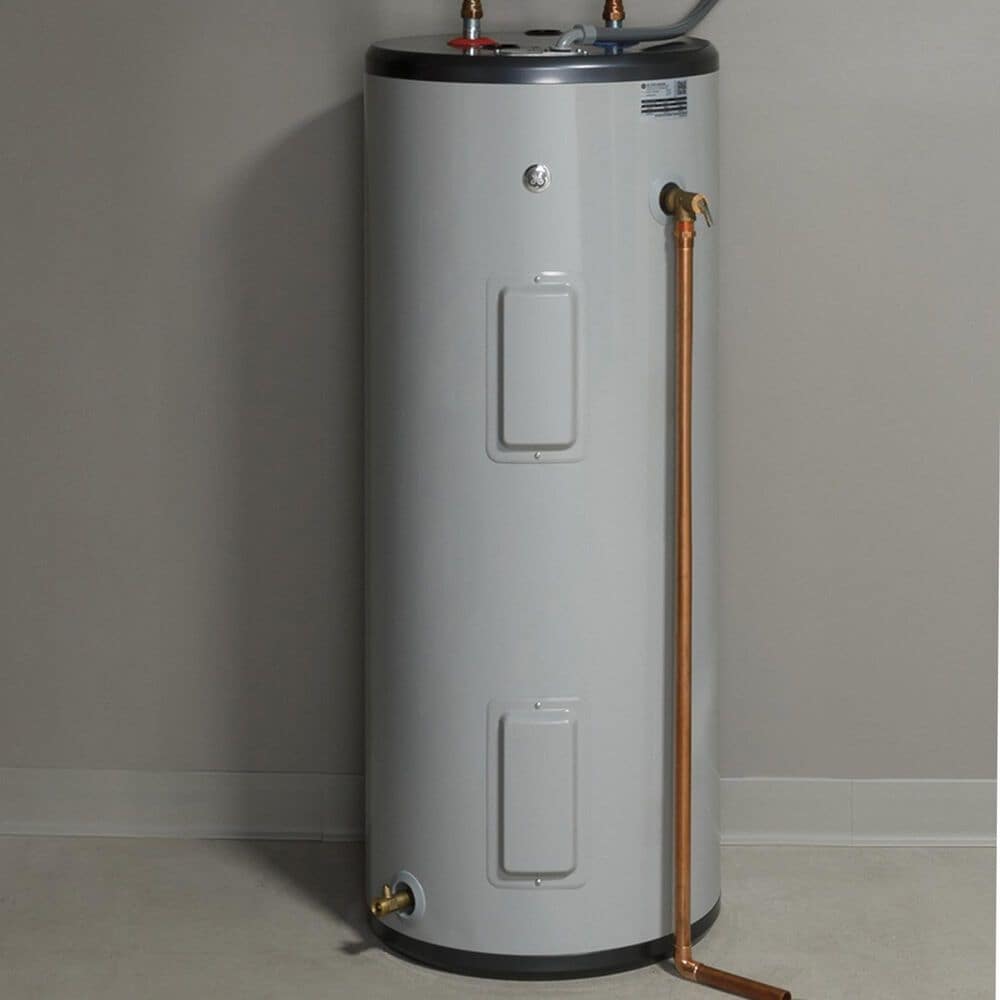 GE Appliances 30-Gallon Tall Electric Water Heater in Gray, , large