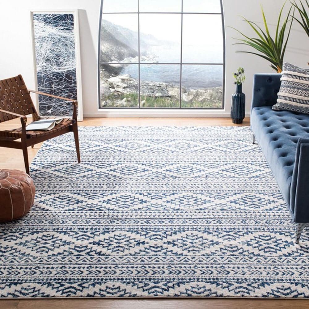 Safavieh Tulum Ivory and Blue 9&#39; x 12&#39; Area Rug, , large