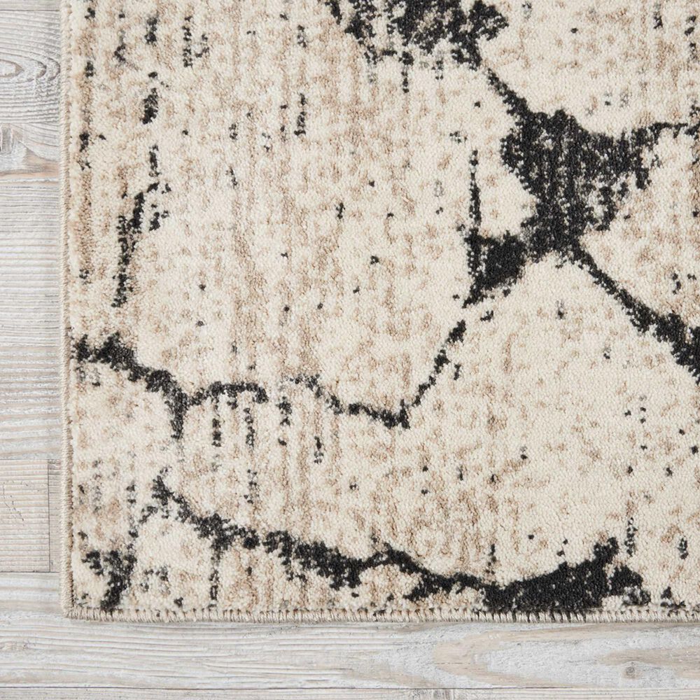 Nourison Maxell Grey and Ivory 2&#39;2&quot; x 7&#39;6&quot; Runner, , large