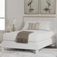 Ashley Linnocreek Queen Panel Bed in White and Warm Brown, , large