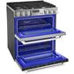 LG Dual Fuel Double Oven Range in Textured Steel, , large