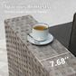 HOMLUX 6-Piece Outdoor Wicker Sectional Patio Furniture Set in Black, , large