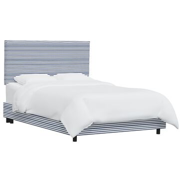 Skyline Furniture Lorel Twin Slipcover Bed in Nautical Stripe Navy, , large