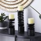 Maple and Jade Metal Decorative Candle Holder in Matte Black (Set of 3), , large