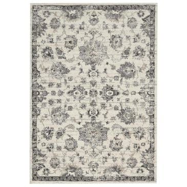 Nourison Fusion FSS15 7"10" x 10"6" Cream and Gray Area Rug, , large