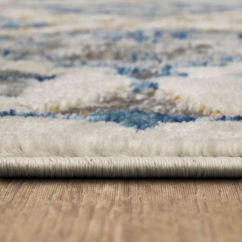 Karastan Cleo Copeland 5&#39;3&quot; x 8&#39; Blue Area Rug, , large
