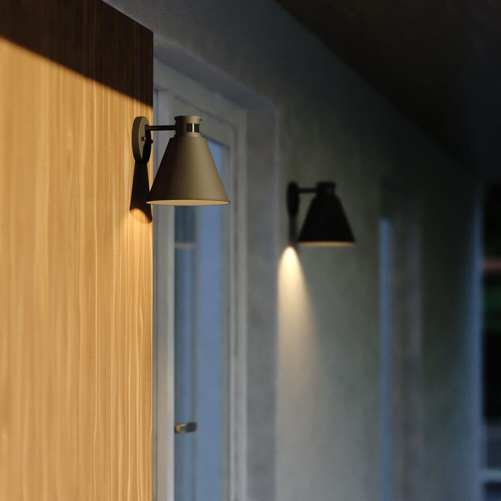 Vaxcel Smith 1-Light Outdoor Motion Sensor Wall Sconce in Textured Black, , large