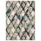 Karastan Epiphany Eroded Diamonds  2"4" x 7"10" Alabaster Runner, , large