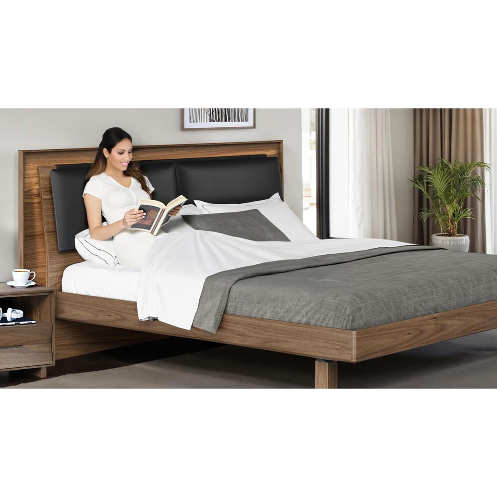 BDI Kava King Platform Bed in Natural Walnut with Lighting and USB Ports
, , large