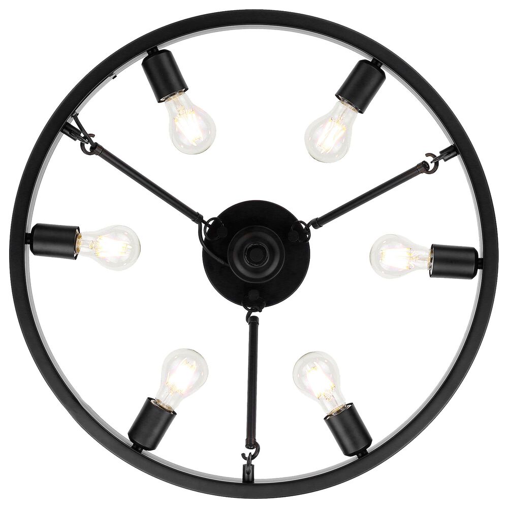 Golden Lighting Castile 6-Light Semi Flush in Matte Black, , large