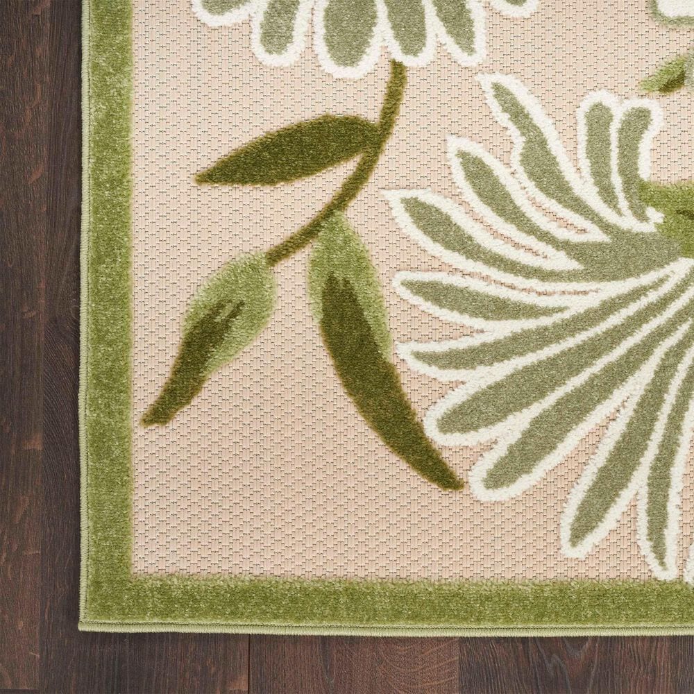 Nourison Aloha ALH33 9&#39; x 12&#39; Ivory and Green Indoor/Outdoor Area Rug, , large