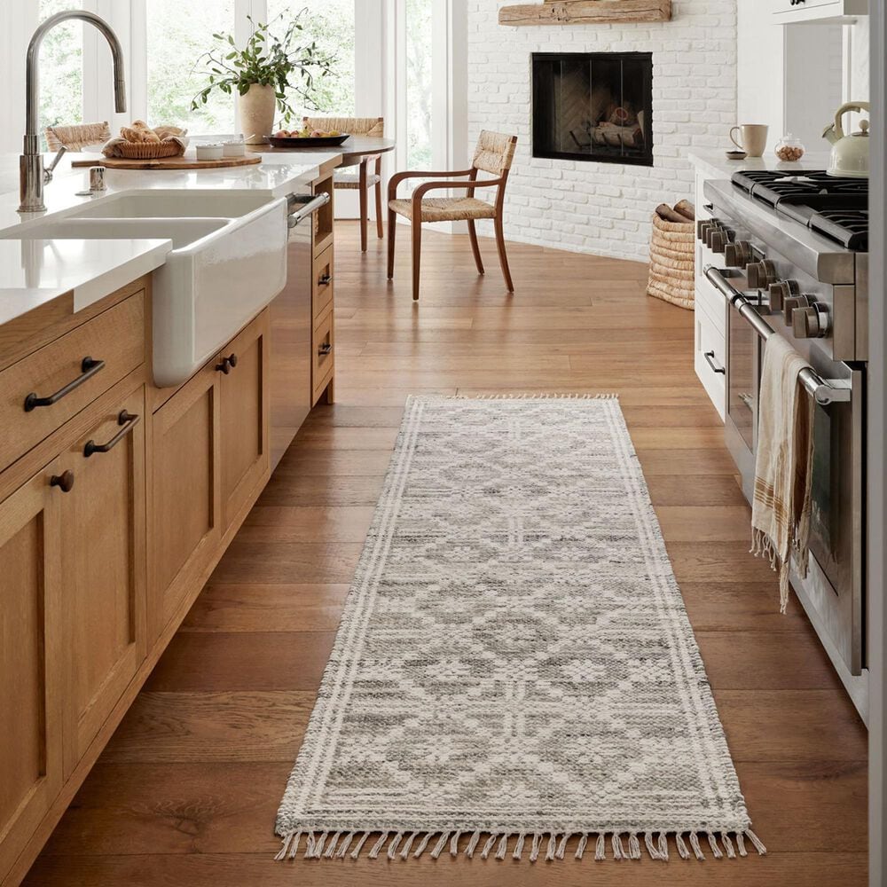 Angela Rose Rivers 2&#39;6&quot; x 7&#39;6&quot; Lagoon and Ivory Runner, , large