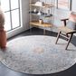 Safavieh Dream DRM419G 6"7" Round Grey and Multicolor Area Rug, , large