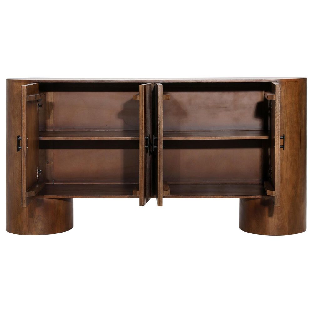Blue Sun Designs Stephenson 4-Door Sideboard in Medium Brown, , large