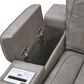 Ashley The Man-Den Power Reclining Loveseat/Console/Adjustable Headrest in Gray, , large