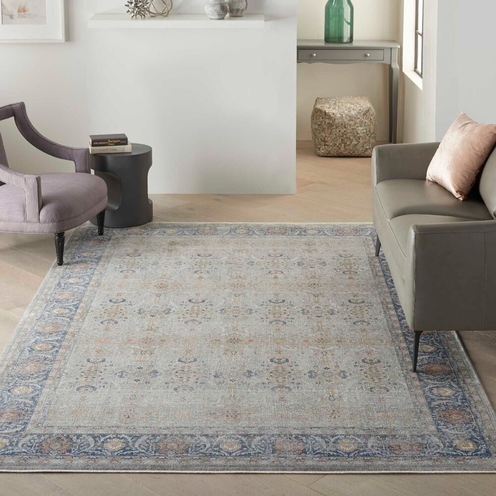 Nourison Starry Nights STN08 5&#39; x 7&#39; Gray Area Rug, , large