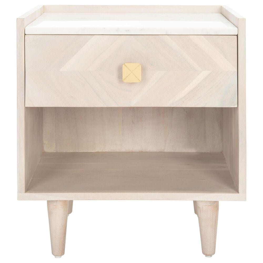 Safavieh Bora Nightstand in White Wash, , large
