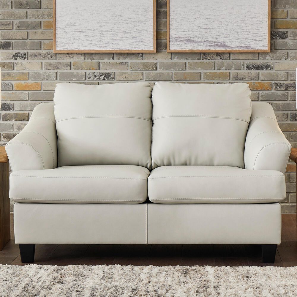 Ashley Genoa Stationary Loveseat in Coconut, , large
