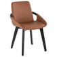 LumiSource Cosmo Accent Chair with Faux Leather Cushion in Camel, , large