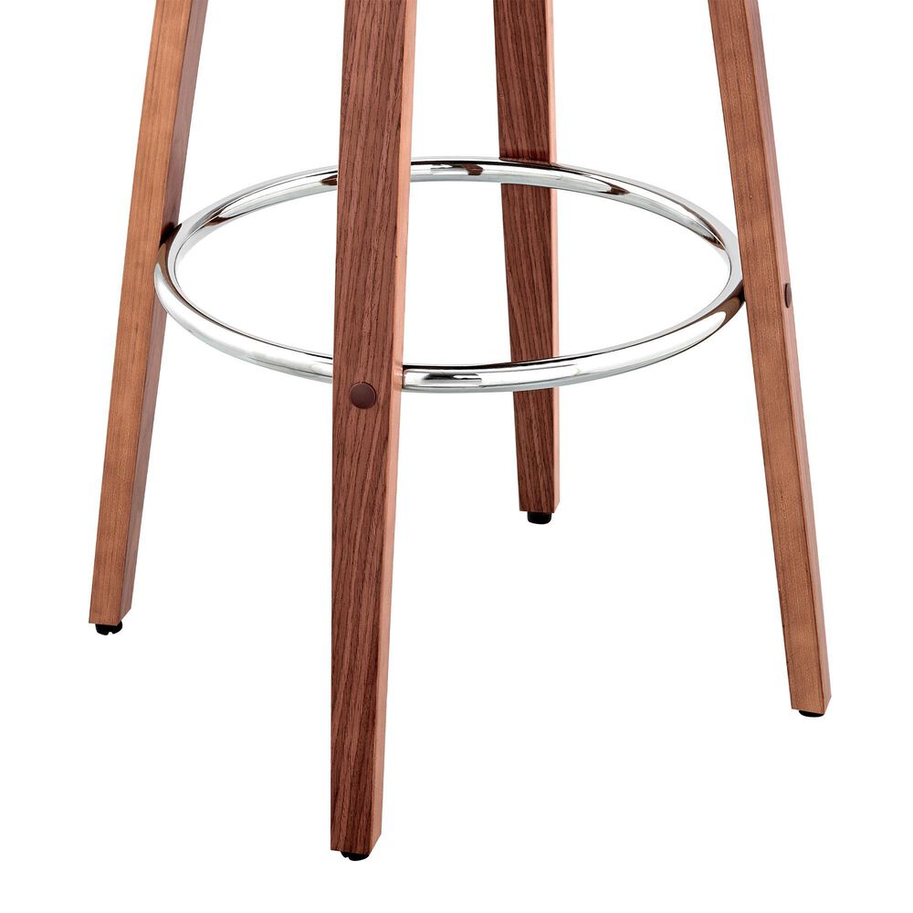 Blue River Daxton 26&quot; Swivel Counter Stool in Gray and Walnut, , large