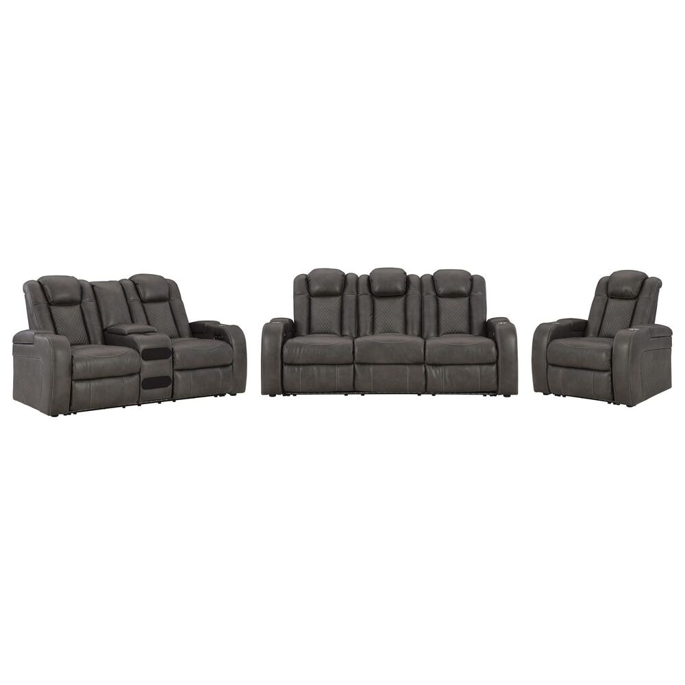 Ashley Fyne-Dyme 3-Piece Power Reclining Living Room Set in Shadow, , large