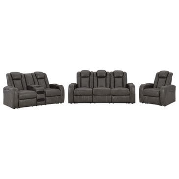 Ashley Fyne-Dyme 3-Piece Power Reclining Living Room Set in Shadow, , large