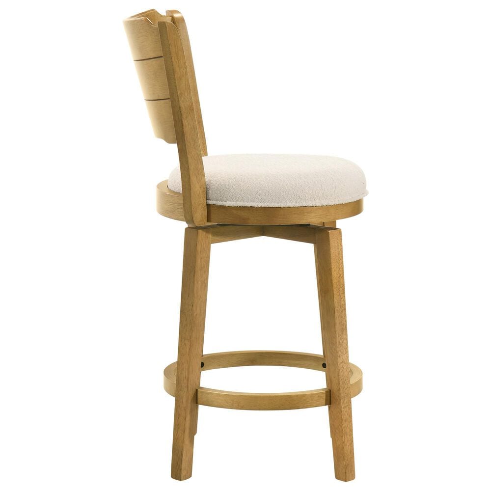 Armen Living Winsley Swivel Counter Height Stool in Putty Brown, , large