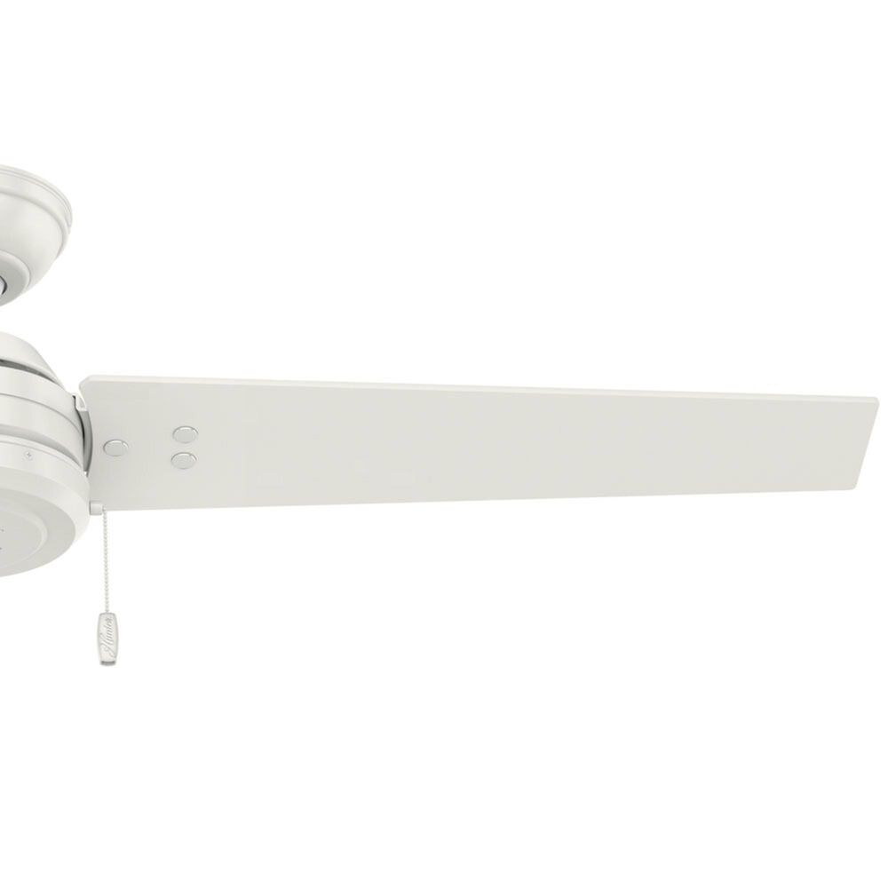 Hunter Cassisus 52&quot; Outdoor Ceiling Fan in Fresh White, , large