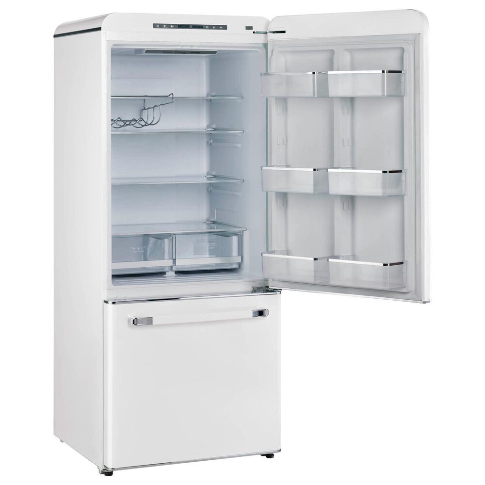 Unique Appliances Classic Retro 18 Cu. Ft Bottom Freezer Refrigerator in Marshmallow White, , large