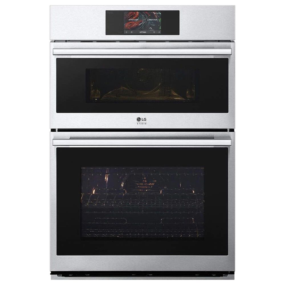 LG Studio 30" Combination Double Electric Wall Oven with Convection in Stainless Steel, , large
