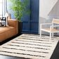 Safavieh Venus Shag VNS604A 5"3" x 7"6" Ivory and Black Area Rug, , large