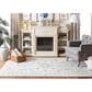 Safavieh Micro-Loop Oriental 8" x 10" Beige and Ivory Area Rug, , large