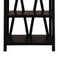 Woodland & Co Airline 76" Bookcase in Pure Black, , large