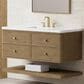 James Martin Allamari 48" Single Bathroom Vanity in Dune Mist with 3 cm White Zeus Silestone Top and Rectangular Sink, , large