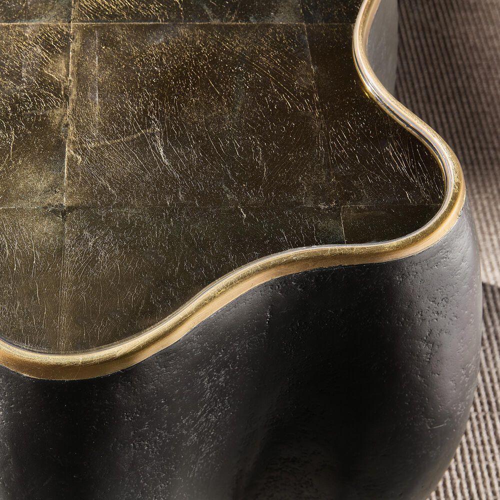 Hooker Furniture Melange End Table in Black and Gold, , large