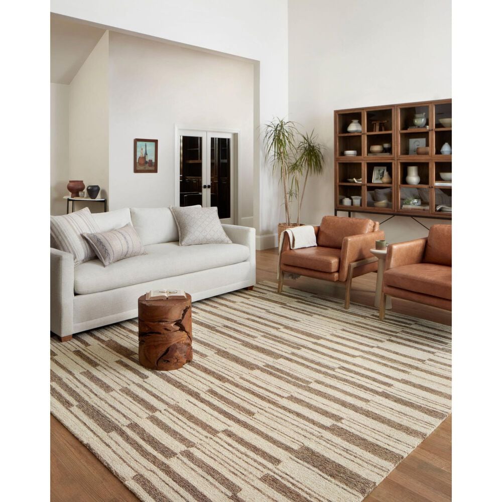 Chris Loves Julia x Loloi Polly 5&#39; x 7&#39;6&quot; Beige and Tobacco, , large