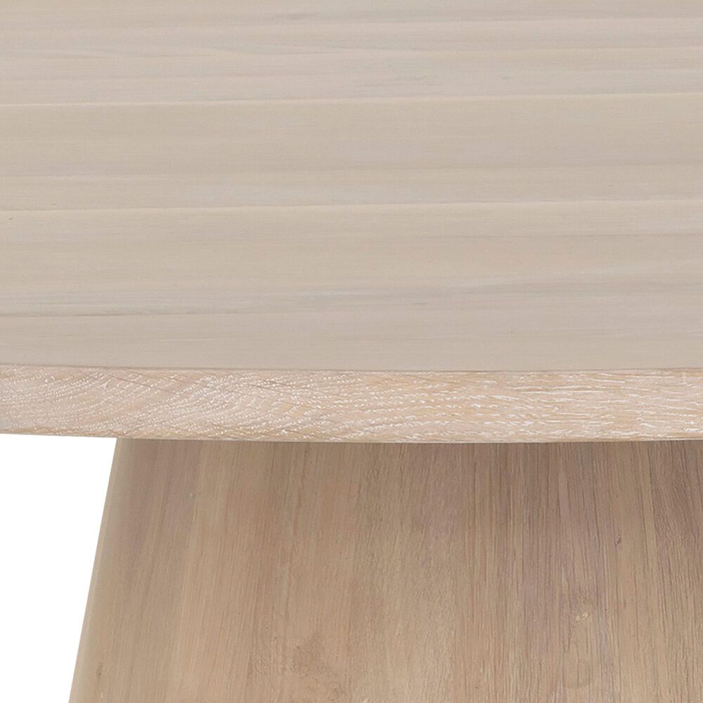 37B Althea Round Dining Table in Light Oak - Only Table, , large