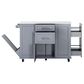 HOMLUX 51" Kitchen Island with Tilt Trash Can Cabinet in Grey, , large
