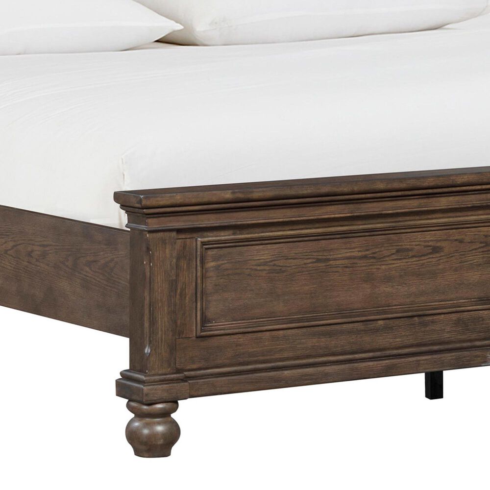 Riva Ridge Oxford King Sleigh Bed in Cocoa with USB Ports, , large