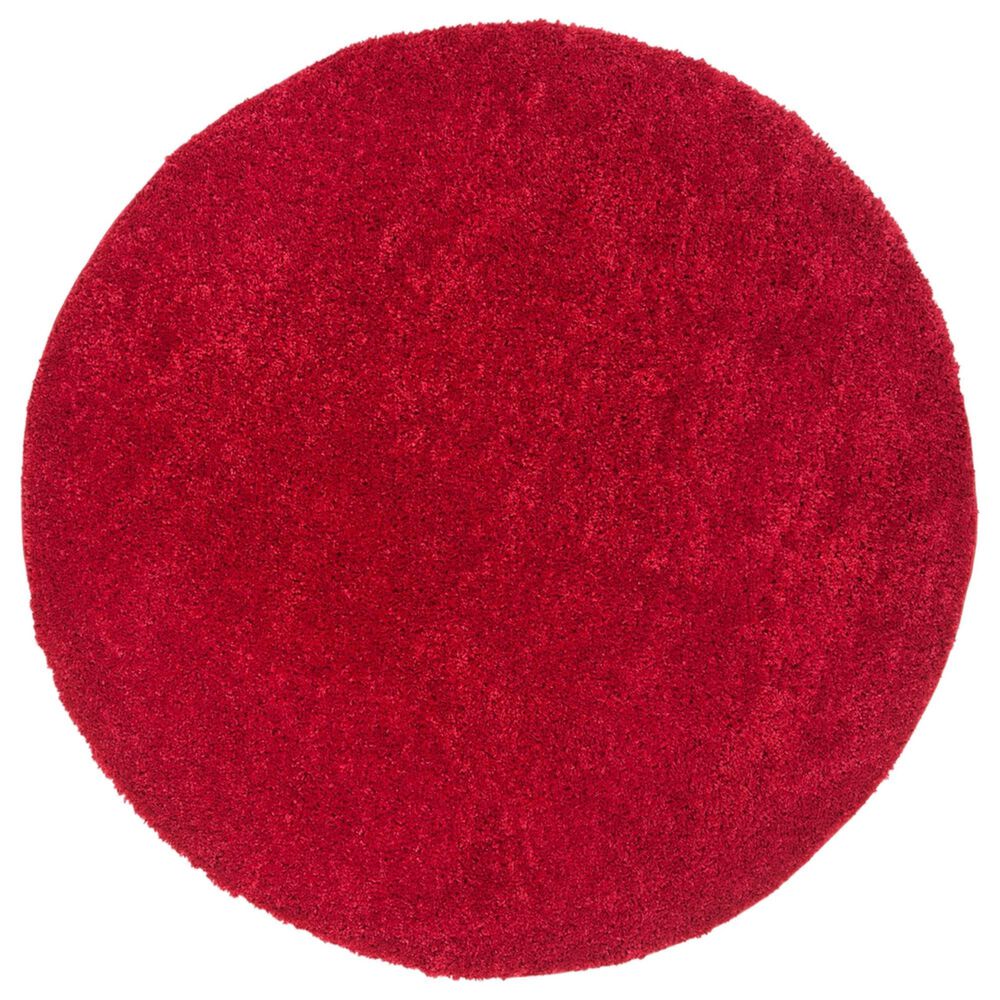 Safavieh August Shag AUG900Q 3" Round Red Area Rug, , large