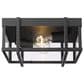 Golden Lighting Tribeca Outdoor Flush Mount in Natural Black with Clear Glass, , large